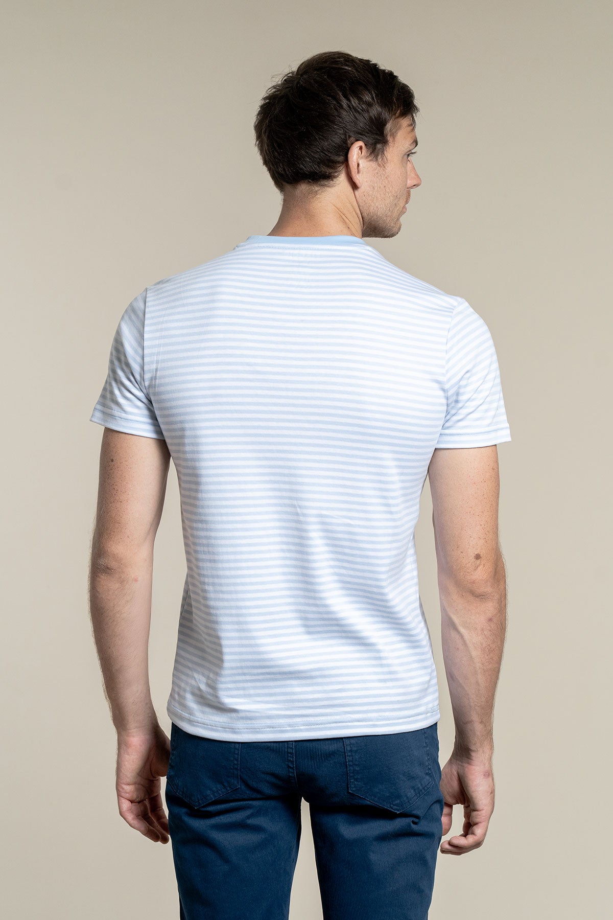 Striped Crew Neck Celeste